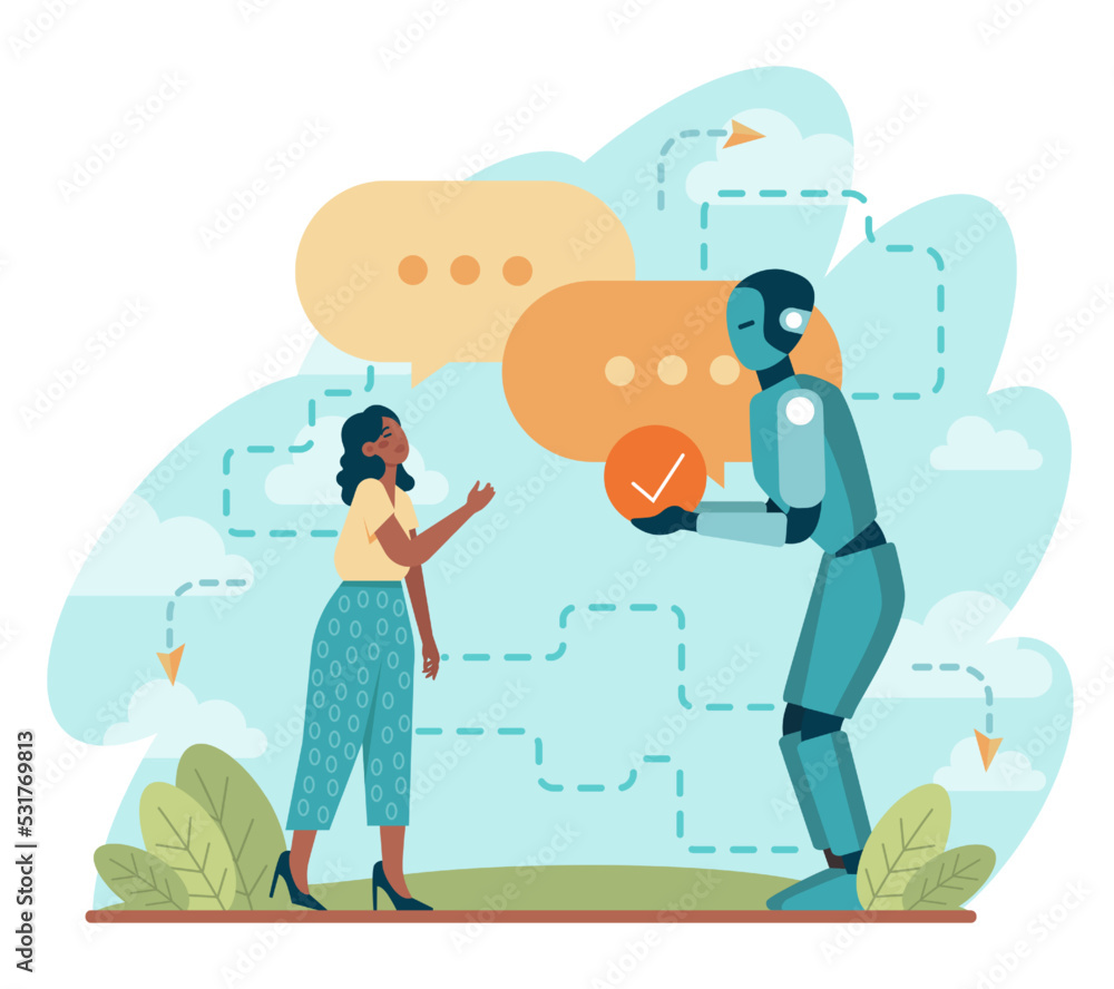 Poster automation concept. automated systems or ai working for manufacturing