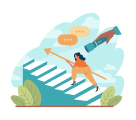 Way to success. Business or personal development journey. Self-growth