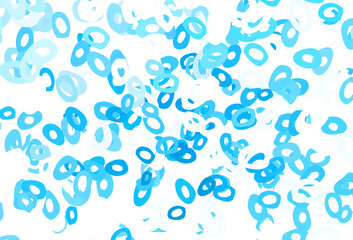 Light BLUE vector background with bubbles.
