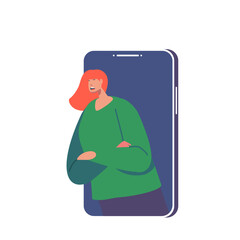 Cyber Bullying Problem, Online Harassment, Aggression Concept. Angry Aggressive Woman Yelling or Blaming from Smartphone