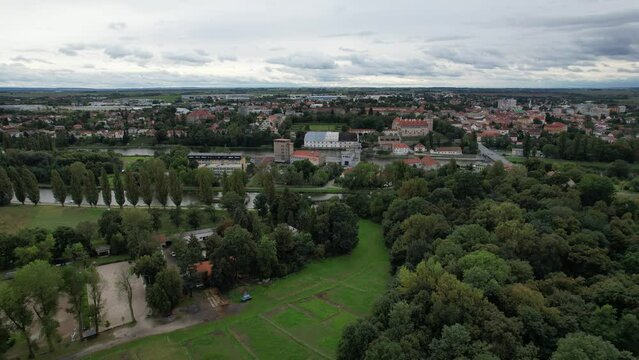 Schloss Brandeis (Zamek Brandys nad Labem) castle Brandys nad Labem,Czech republic,Europe,scenic aerial panorama landscape view