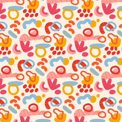 Flat Hand Drawn Cut Out Pattern