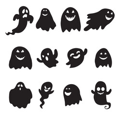 set of halloween ghosts