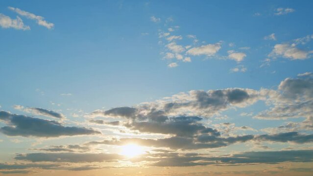 Different shades and light tones. Bright multicolored sky-cloud background. Nature background. Timelapse.