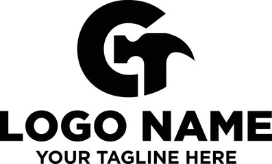 Letter-C-Hammer-Logo-design-vector