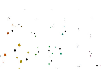 Light Multicolor, Rainbow vector texture in poly style with circles, cubes.