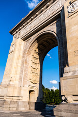 Obraz premium Arch of Triumph (Arcul de Triumf), Bucharest, Romania.