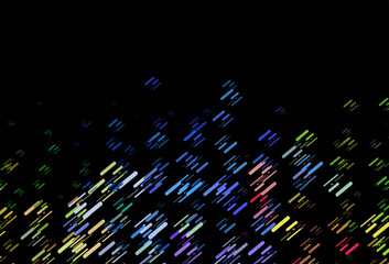 Dark Multicolor, Rainbow vector pattern with narrow lines.