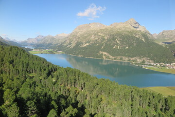 Obraz premium Blick auf den Silvaplanersee, Engadin