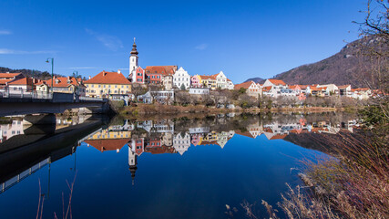 Obraz premium The picturesqueue scape of Frohnleiten in Austria