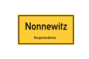 Isolated German city limit sign of Nonnewitz located in Sachsen-Anhalt