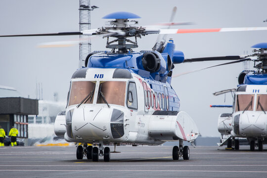 A Bristow Helicopters Sikorsky S-61N On The Ramp At Bergen Airport