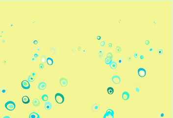 Light Blue, Yellow vector template with circles.