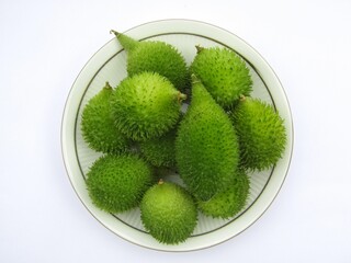 Spiny gourd in a plate 