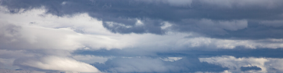 Naklejka na ściany i meble Beautiful panoramic storm clouds