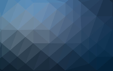 Dark BLUE vector low poly cover.