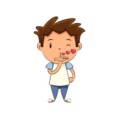 Child blowing kiss