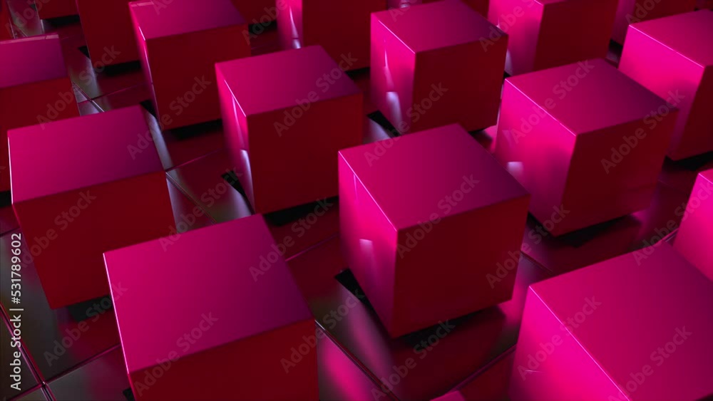 Aufkleber rotation cubes. computer generated 3d render