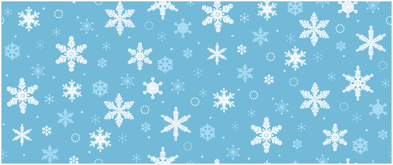 雪の結晶のシームレスなパターン-手描き