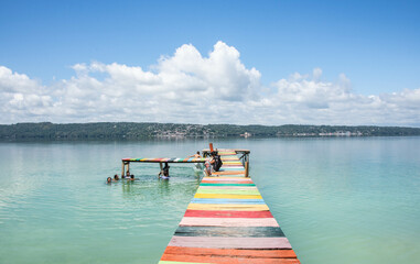 The beautiful Playa Chechenal, San Miguel, Petén, Guatemala