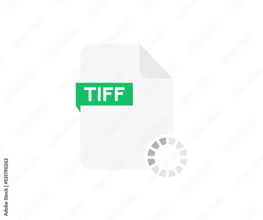 Poster tiff file logo design. tiff transparency concept can be used web and mobile vector design and illust