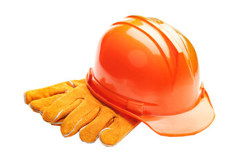 Construction safety equipment, helmet and gloves