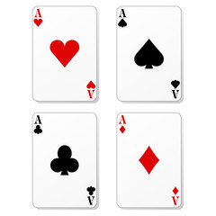 Set of playing cards in classic design