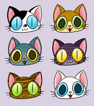 Cute cats collection - Kawaii neko no kao