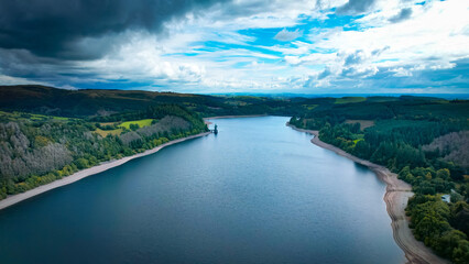 Lake Vyrnwy in Wales, UK - aerial view 18
