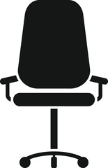 Work chair icon simple vector. Office time. Individual worker