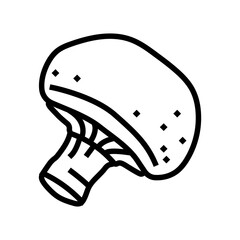 champignon mushroom line icon vector. champignon mushroom sign. isolated contour symbol black illustration