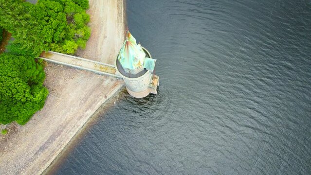 Lake Vyrnwy in Wales, UK - aerial view 9