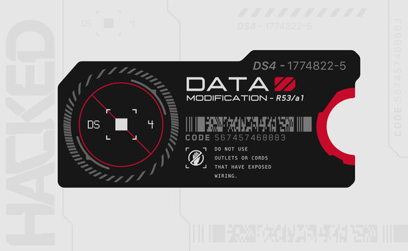 Cyberpunk decals set. Set of vector stickers and labels in futuristic style. Inscriptions and symbols.