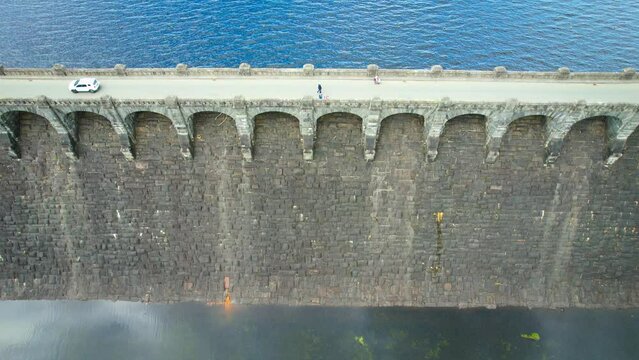 Lake Vyrnwy in Wales, UK - aerial view 1