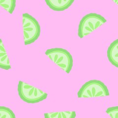 Vegetable seamless cucumber pattern for wrapping paper and kids clothes print and kitchen textiles and fabrics