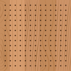 Wooden Pegboard Storage