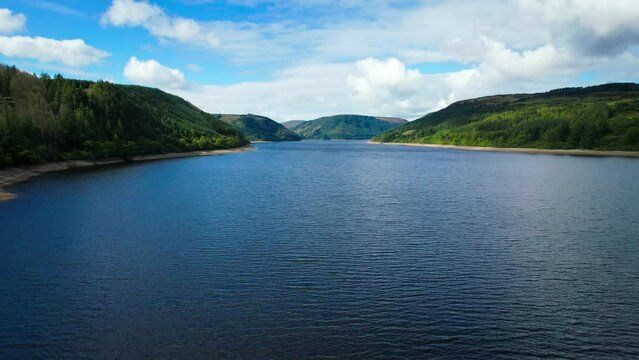 Lake Vyrnwy in Wales, UK - aerial view 1