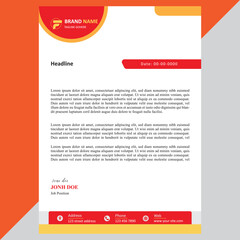 Obraz premium Abstract corporate and modern letterhead template design for your business. with full vector