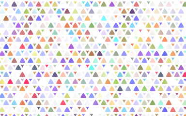 Light Multicolor, Rainbow vector seamless background with triangles.