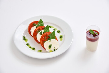 salad with tomato and mozzarella
