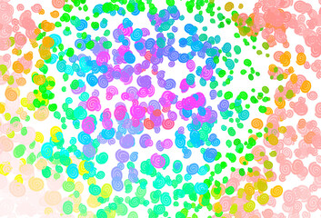 Light Multicolor, Rainbow vector background with lava shapes.