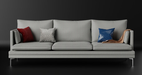 sofa isolated on black background