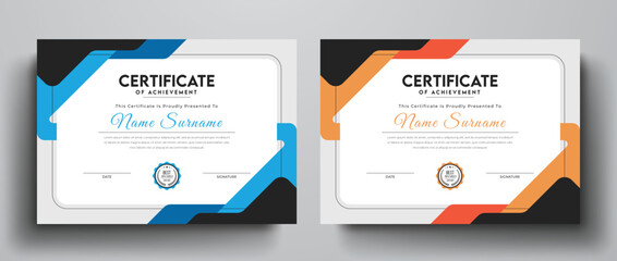 Clean and simple professional certificate design for multipurpose I Corporate certificate design with dynamic layout