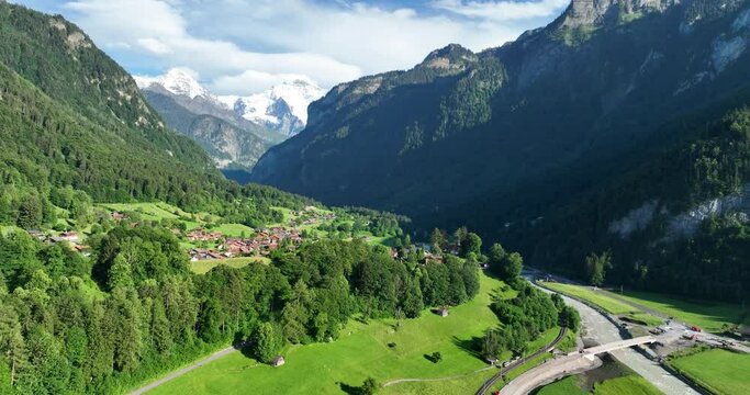 Swiss Green Mountains Valleys Alps