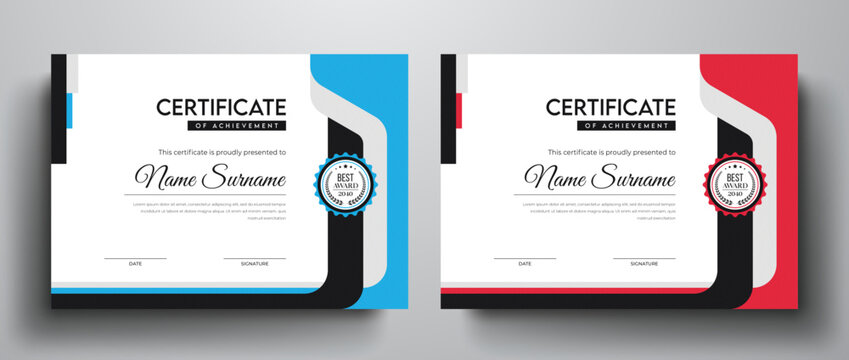 Clean and simple certificate template for multipurpose	