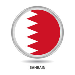 Bahrain  flag badge, icon, button, vector series