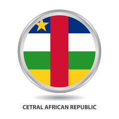 Central African Republic  flag badge, icon, button, vector series