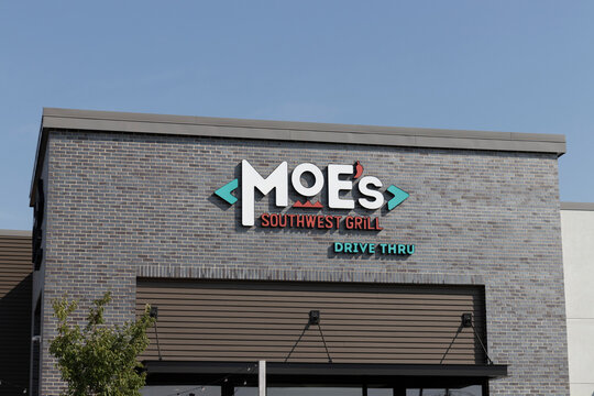 Moe's Southwest Grill fast food restaurant. There are more than 600 Moe's Southwest Grilles in the US and abroad.