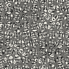 Monochrome Distressed Knit Textured Folk Ornate Pattern