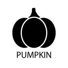 Pumpkin icon, great design for any purposes. Fresh organic vegetable. Autumn decoration. Vector illustration. stock image. 
